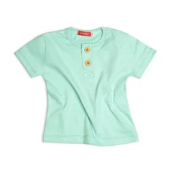 Remera para bebes Botones aqua