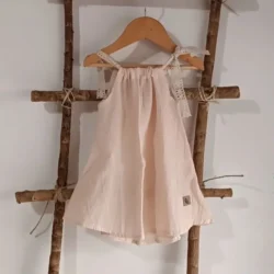 Vestido nena Gasa rosa